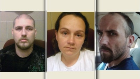 Los acusados son Jordie Callahan (izq.), Jessica Hunt (centro), y Daniel Brown.