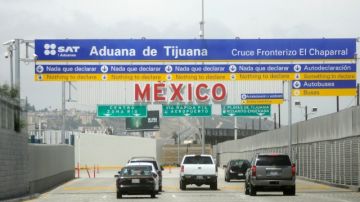 Aspecto del cruce fronterizo "El Chaparral", que une Tijuana y San Diego, considerada la frontera mas transitada del mundo.