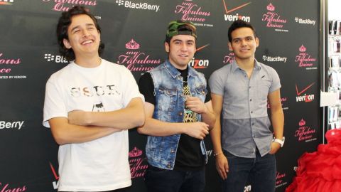 Erick Rincón, Sergio Zavala (DJ Sheeqo Beat) y Alberto Presenda, integrantes de la agrupación 3Ball MTY, estuvieron en Chicago durante la Expo Mis Fabulosos Quince.