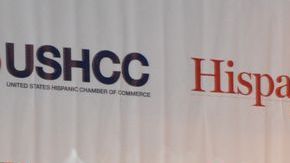 Javier Palomarez, presidente de la USHCC y la actriz y filántropa Eva Longoria.