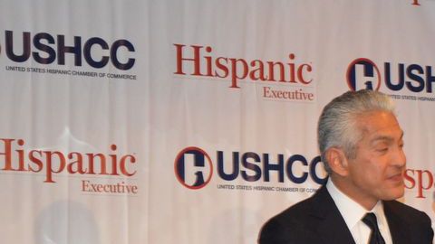 Javier Palomarez, presidente de la USHCC y la actriz y filántropa Eva Longoria.