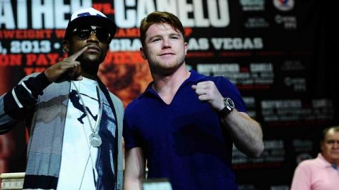Promoción de la pelea de Saúl "Canelo" Álvarez ante Floyd Mayweather Jr.