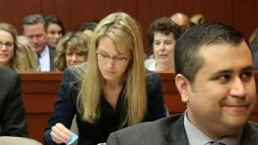 Zimmerman en la audiencia de hoy en el tribunal.