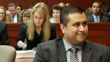 Zimmerman en la audiencia de hoy en el tribunal.