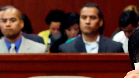 George Zimmerman este jueves cuando escuchaba los argumentos finales de la Fiscalía en el juicio que enfrenta en la corte de Seminole en Florida.