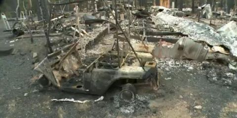 El incendio destruyó 102 cabañas en Al Bahr Shrine Camp, en Mount Laguna.