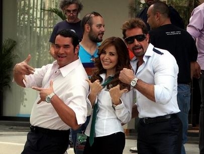 Eduardo Santamarina, Gloria Trevi y Gabriel Soto, en 'Libre para amarte'.
