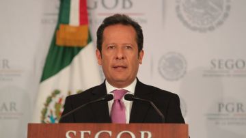El vocero del Gabinete de Seguridad, Eduardo Sánchez Hernández, cuando confirmó la detención en Nuevo Laredo, Tamaulipas, de Miguel Ángel Treviño Morales, conocido como el "Z40",