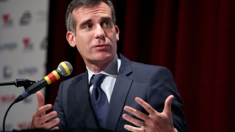El alcalde Eric Garcetti.