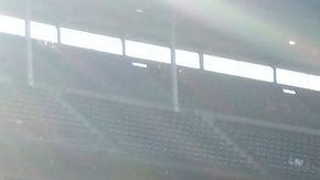 Guillermo Celis durante el juego Cubs-Cardenales.