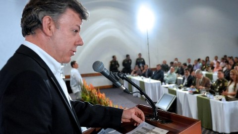 El presidente Juan Manuel Santos  dijo que su Gobierno no permitirá que protestas  mineras causen trastornos en vías del país.