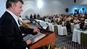 El presidente Juan Manuel Santos  dijo que su Gobierno no permitirá que protestas  mineras causen trastornos en vías del país.