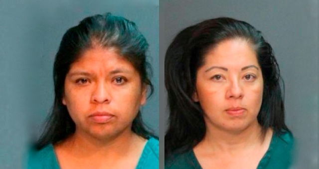 Antonia Benitez (izquierda) e Irma Jacobo Navarro fueron arrestadas en Santa Ana el jueves.