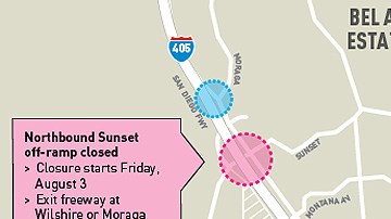 El mapa indica vías alternativas que se podrán tomar durante el cierre previsto.
