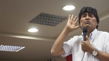 El presidente de Bolivia, Evo Morales, hablaba ayer  en las sesiones de clausura del XIX Foro de Sao Paulo, Brasil.