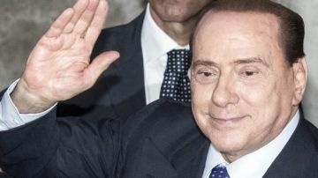 El ex primer ministro italiano Silvio Berlusconi, después de una reunión de su partido en la Cámara de Diputados.