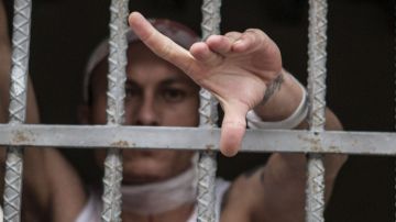Un 'mara' en una cárcel de Tegucigalpa.