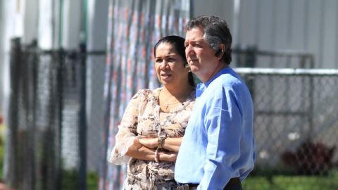 Jorge Vergara observa uno de los entrenamientos de las Chivas del Guadalajara