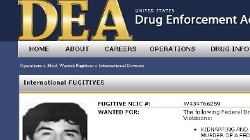 Rafael Caro Quintero en la lista de fugitivos internacionales de la DEA. Caro Quintero fue liberado en México, el viernes pasado.