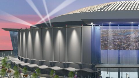 Una visión artística del proyecto de nuevo Astrodome de Houston. Foto: HCSCC