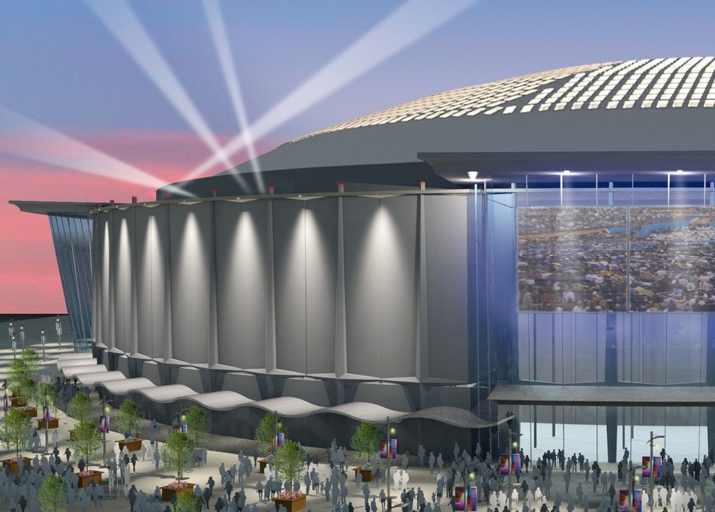Una visión artística del proyecto de nuevo Astrodome de Houston. Foto: HCSCC