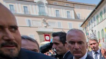 El Papa Francisco antes del rezo del Ángelus.