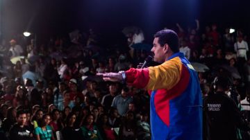 Nicolás Maduro en un acto público en Caracas.