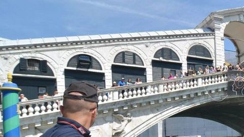 El lugar del percance en Venecia.