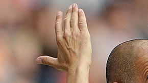 Guardiola en acción el pasado 17 de agosto en la Bundesliga.