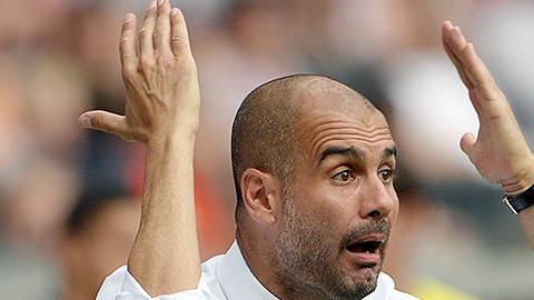 Guardiola en acción el pasado 17 de agosto en la Bundesliga.