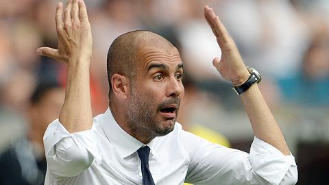 Guardiola en acción el pasado 17 de agosto en la Bundesliga.