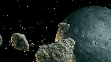 Meteoros viajando en el espacio.