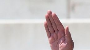 Tras su discurso, el hijo de Luther King.