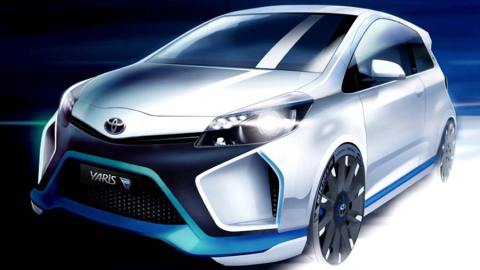 Tres motores dan la potencia digna de competencia al Toyota Yaris Híbrido.