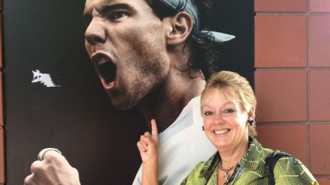 La venezolana Natalia San Andrés no esconde su admiración por el tenista español Rafael Nadal.