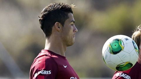 'CR7' trabajó al parejo de sus compañeros en el cuadro luso.