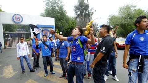 Aficionados del club Cruz Azul