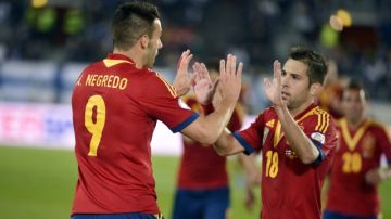 Alvaro Negredo y Jordi Alba (18) marcaron ayer en la victoria de España sobre Finlandia