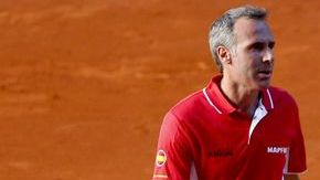 Nadal en Caja Mágica combatiendo al 'Jet Lag'.