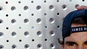 Nadal y Verdasco, jugueteando en Caja Mágica.