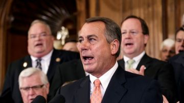 El presidente de la bancada republicana de la Cámara, John Boehner (R-Ohio) durante la aprobación de la iniciativa.