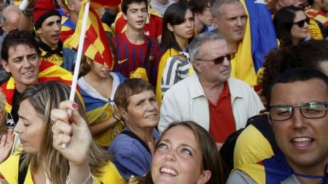 El 11 de septiembre pasado, miles desfilaron en Cataluña pidiendo la independencia de España.