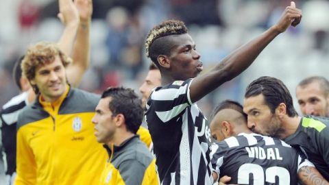 El mediocampista francés de la Juventus, Paul Pogba, consiguió el único gol del partido