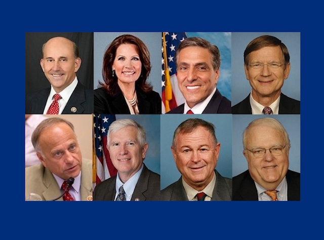 Los ocho congresistas son miembros del partido Republicano.