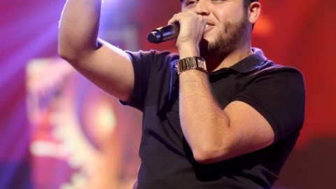 Gerardo Ortiz el lunes durante los ensayos de la gala en el Kodak Theatre.