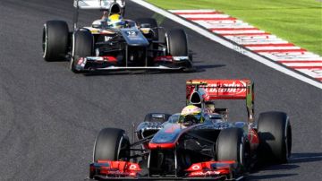 Sergio Pérez, de la escudería McLaren, llegó en la posición 15 en el GP de Suszuka, Japón.