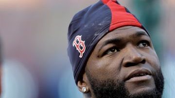 David Ortiz se prepara para una práctica de bateo el 25 de octubre 2013, en St. Louis.