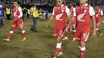 Los jugadores del Independiente Santa Fé de Colombia. EFE/Archivo