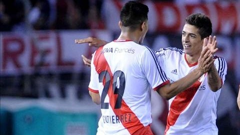 Los jugadores de River Plate festejan una victoria. EFE/Archivo
