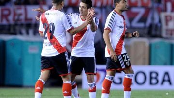 Los jugadores de River Plate festejan una victoria. EFE/Archivo